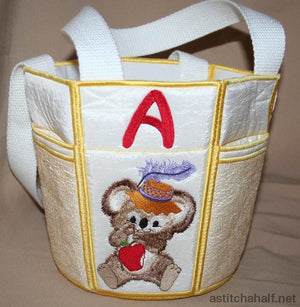 Fuzzy Bucket Tote ABC - aStitch aHalf