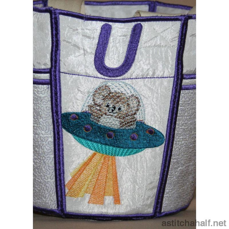 Fuzzy Bucket Tote S T U - aStitch aHalf