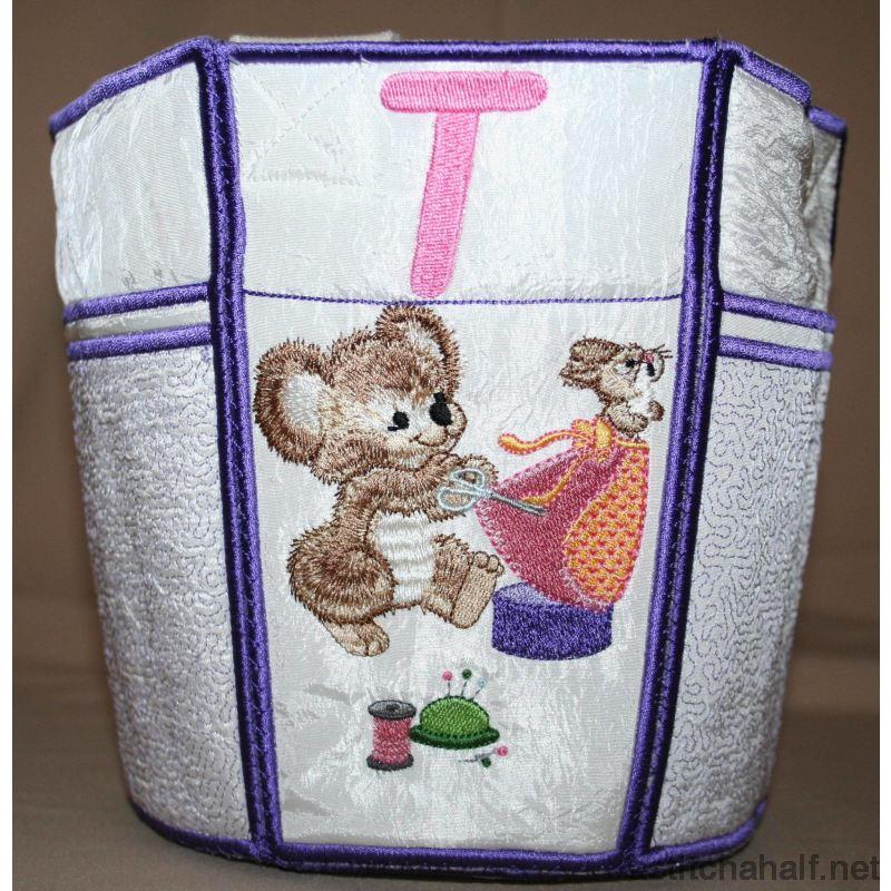 Fuzzy Bucket Tote S T U - aStitch aHalf