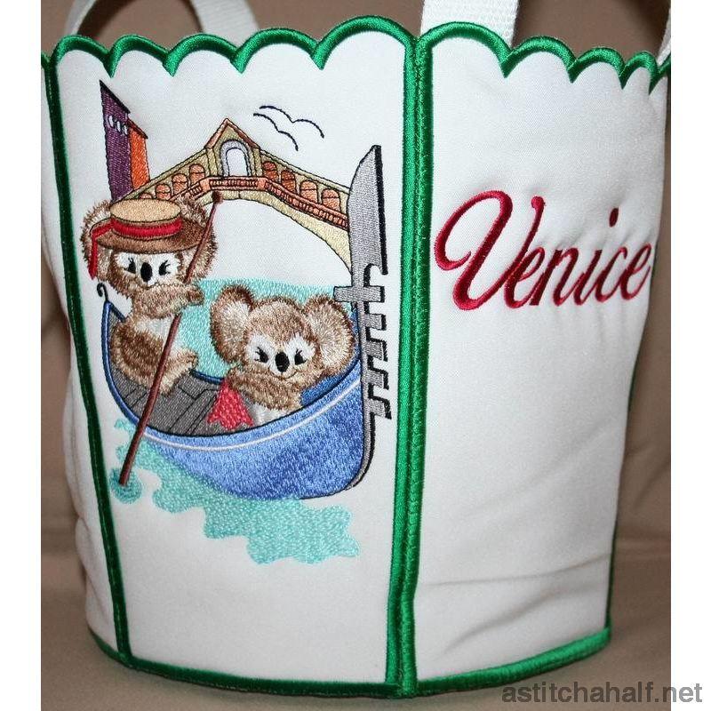 Fuzzy Italy Bucket Bin - aStitch aHalf