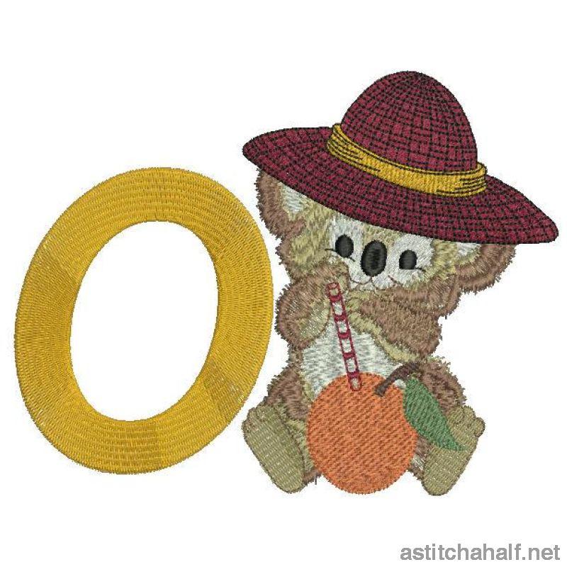 Fuzzy Letter O - a-stitch-a-half