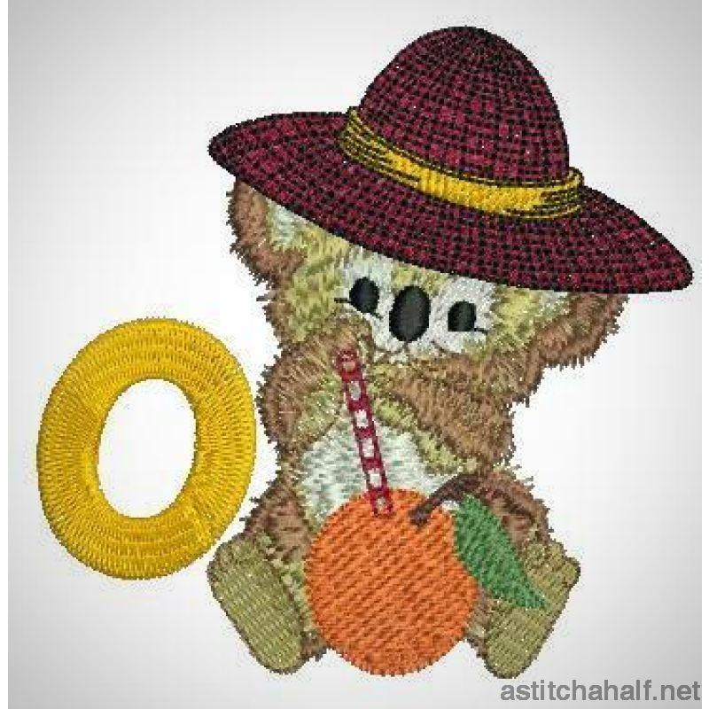 Fuzzy Letter O - a-stitch-a-half