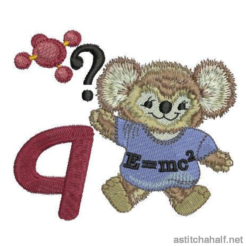 Fuzzy Letter Q - a-stitch-a-half