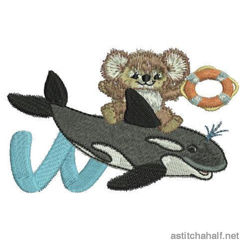 Fuzzy Letter W - a-stitch-a-half