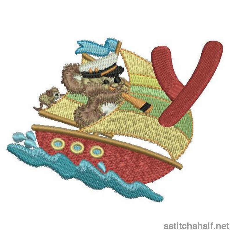 Fuzzy Letter Y - aStitch aHalf