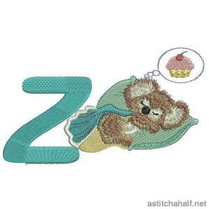 Fuzzy Letter Z - a-stitch-a-half