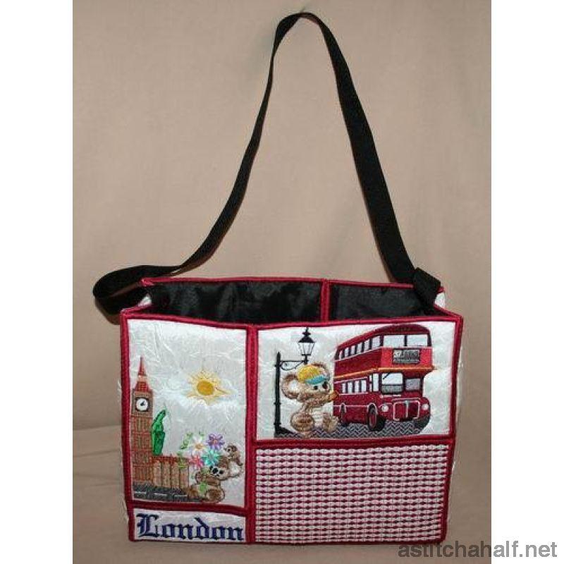 Fuzzy London Tote Bag - a-stitch-a-half