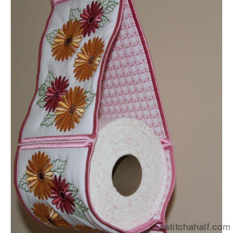 Gerbera Toilet Roll Holder - aStitch aHalf