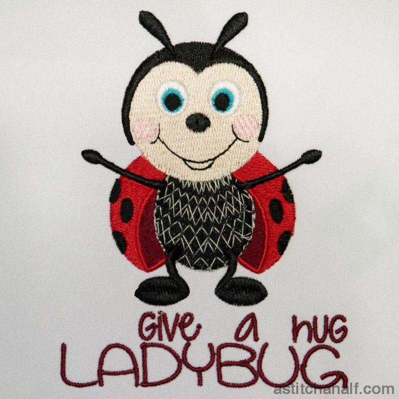 Give a hug Ladybug - aStitch aHalf