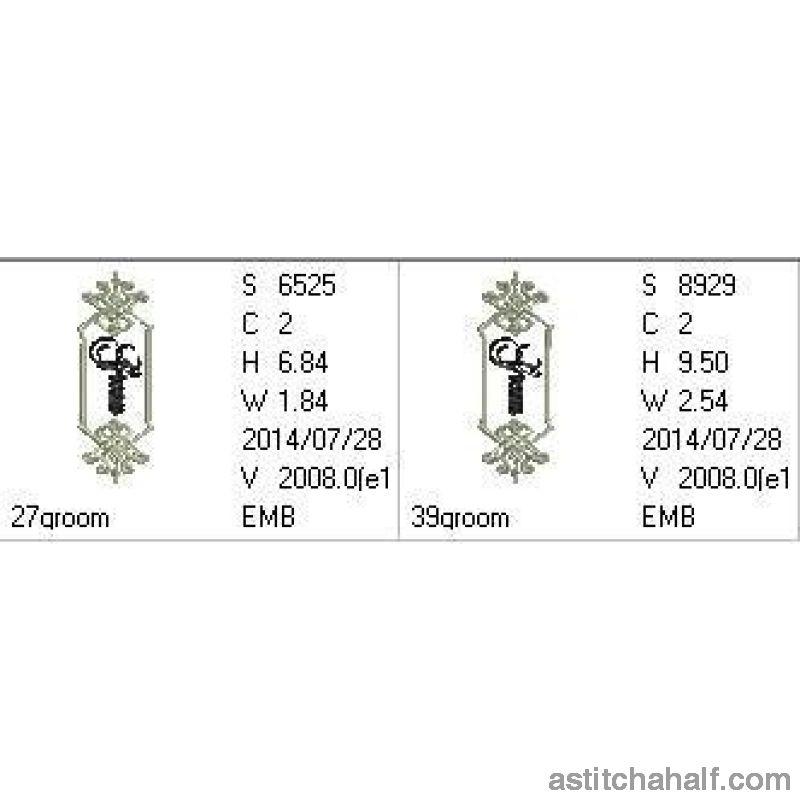 Groom Monogram - aStitch aHalf