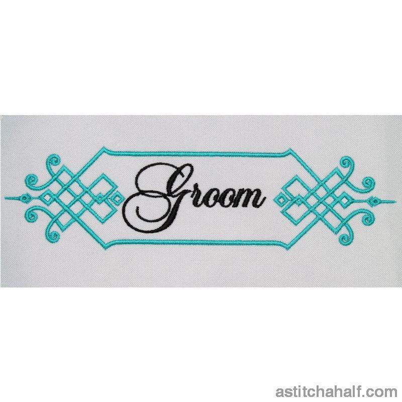 Groom Monogram - aStitch aHalf