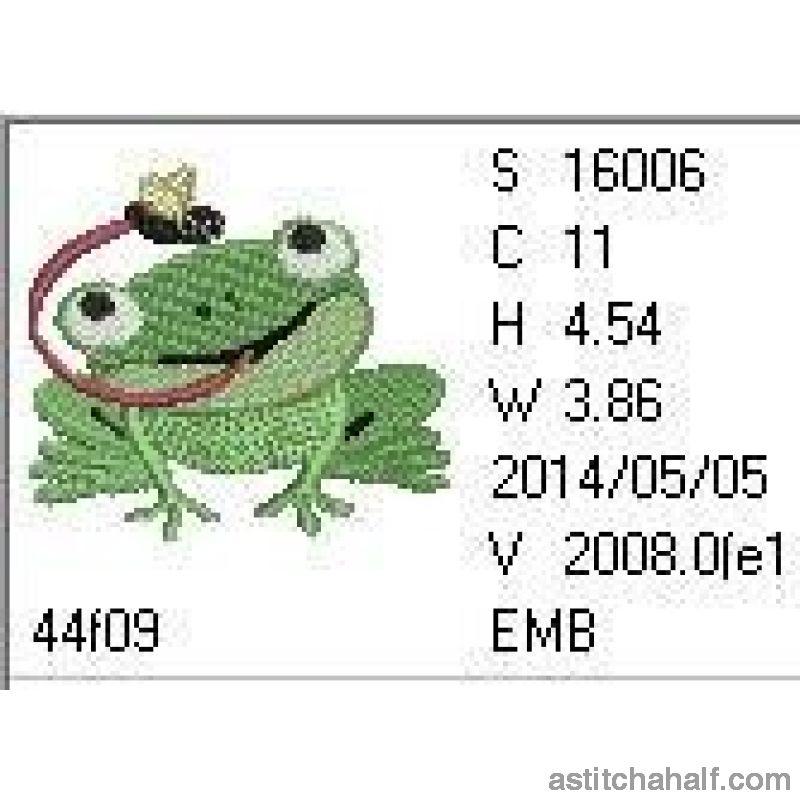 Harold Hungry Frog - aStitch aHalf