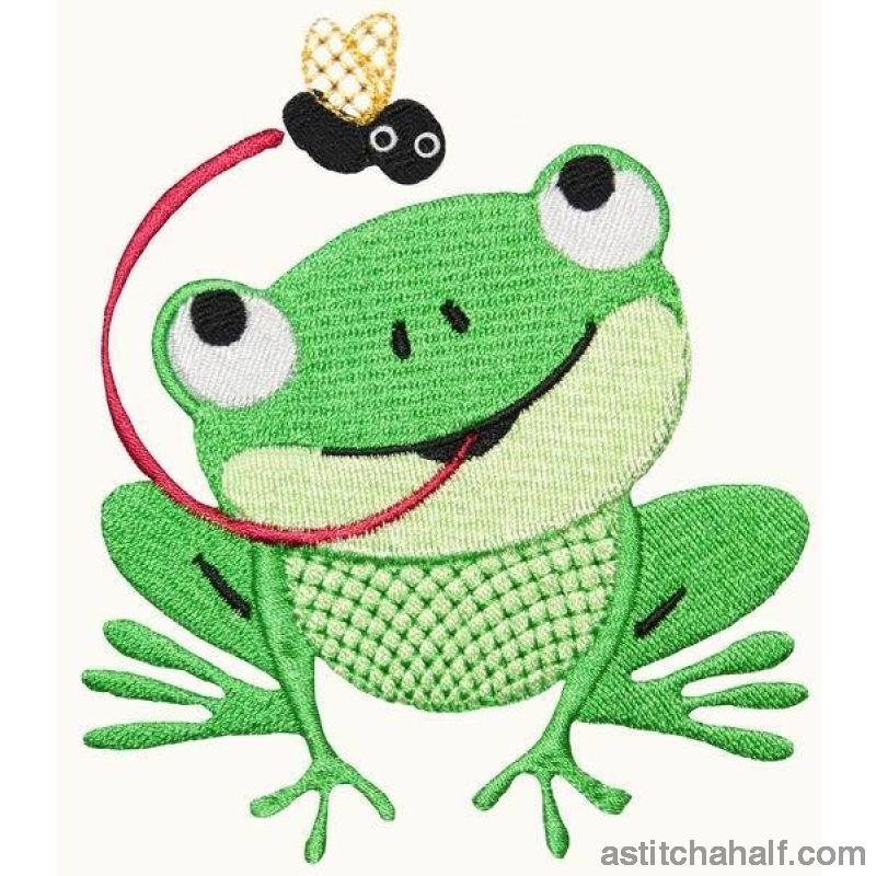 Harold Hungry Frog - aStitch aHalf