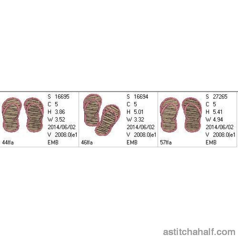 Hawaiian Flip Flops - aStitch aHalf