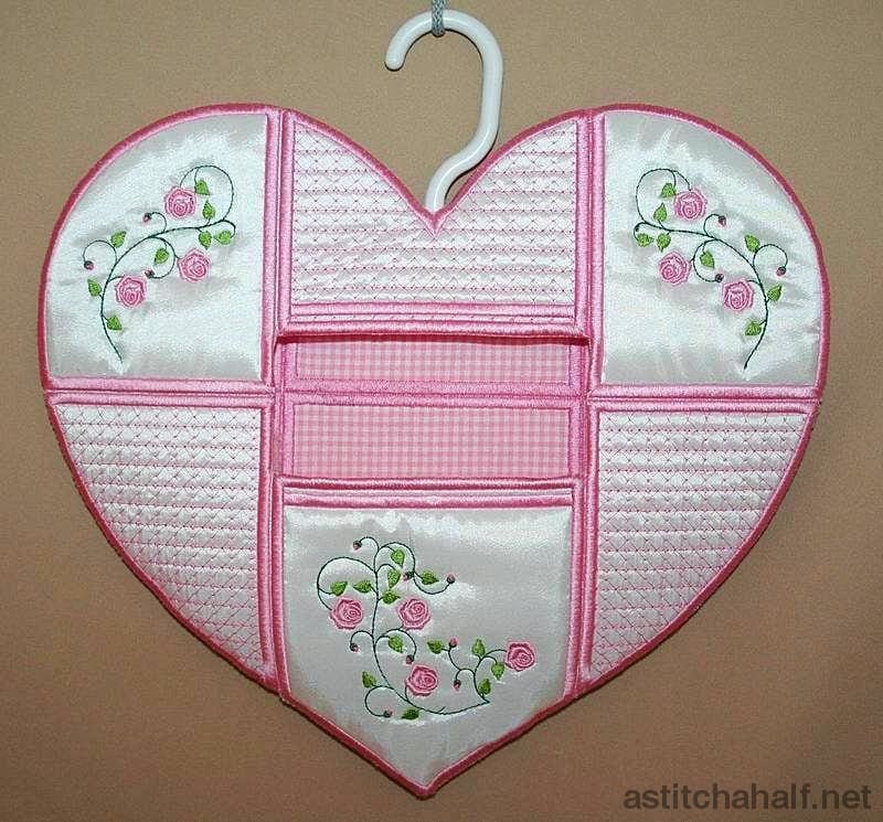 Heart Peg Bag - a-stitch-a-half