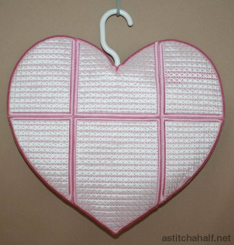 Heart Peg Bag - a-stitch-a-half