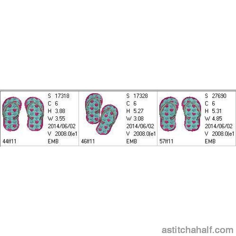 Hearty Flip Flops - aStitch aHalf