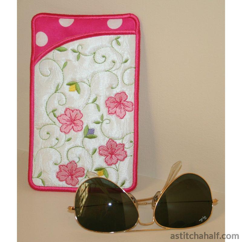 Hibiscus Eyeglass Cover - a-stitch-a-half