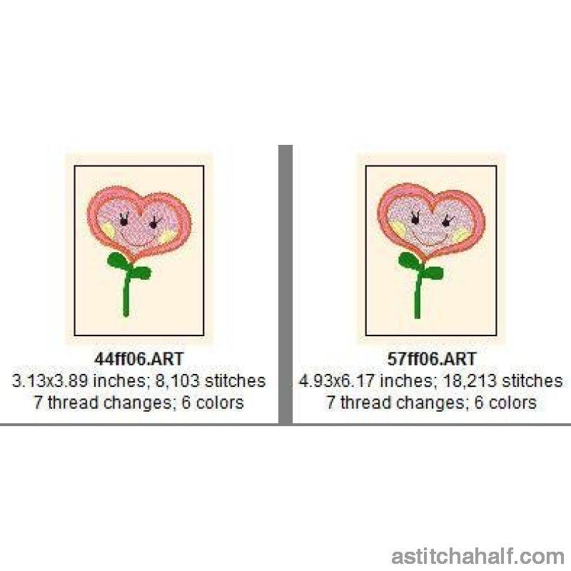Holly Heart - aStitch aHalf