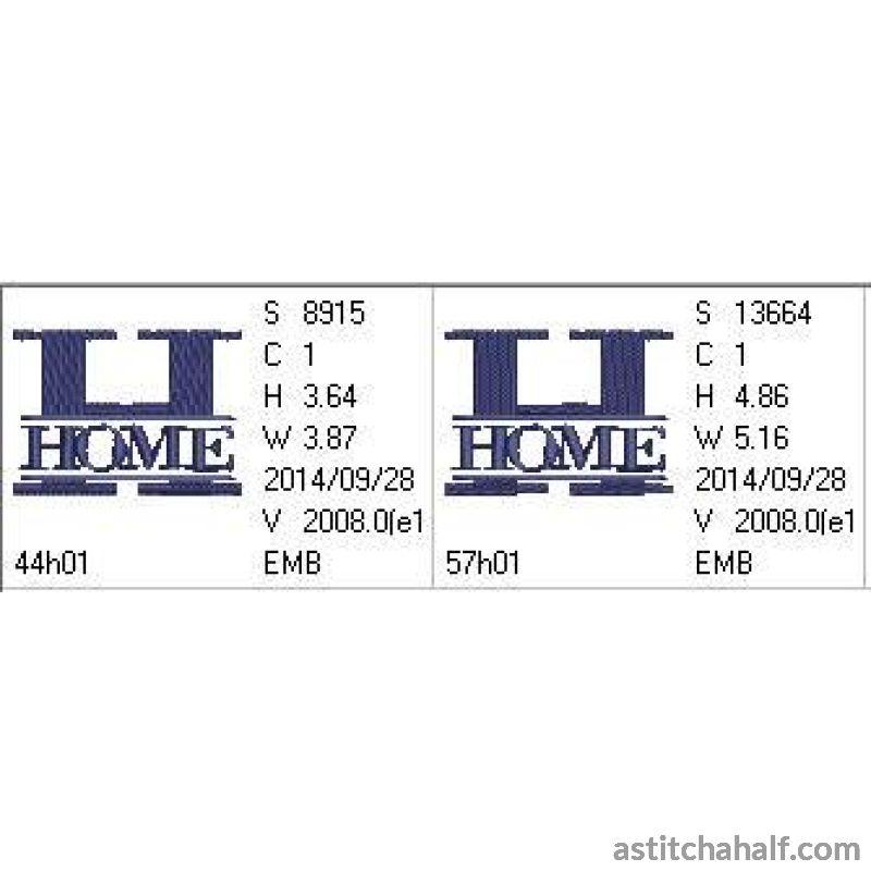 Home Zone - aStitch aHalf
