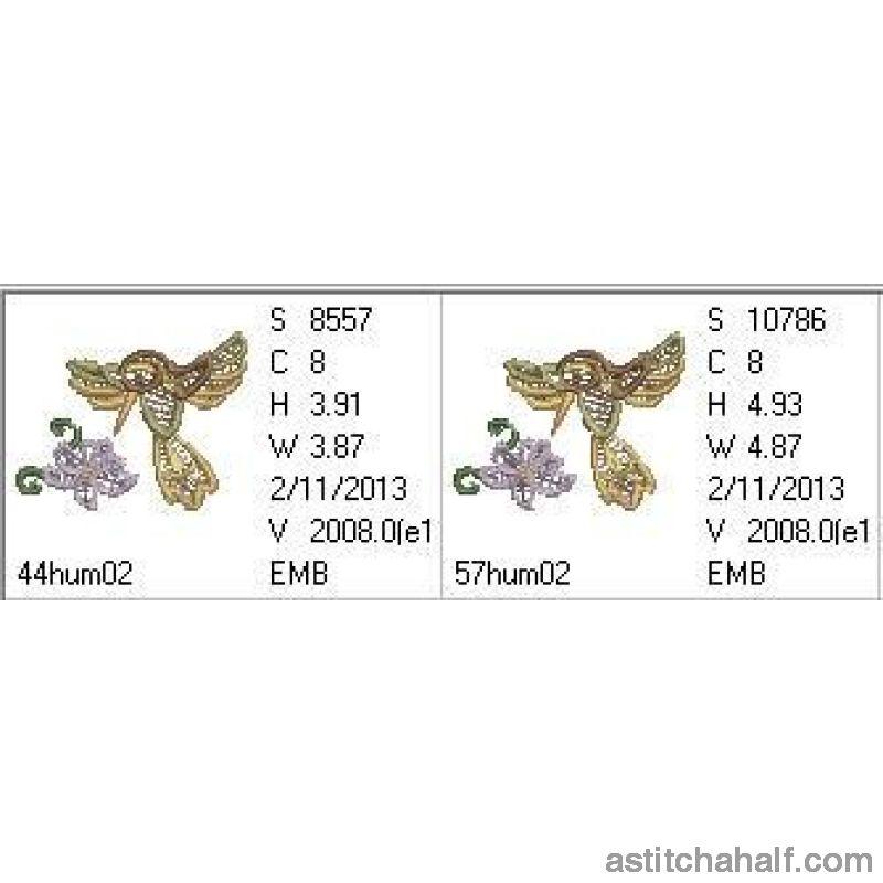 Hummingbird in Harmony - aStitch aHalf