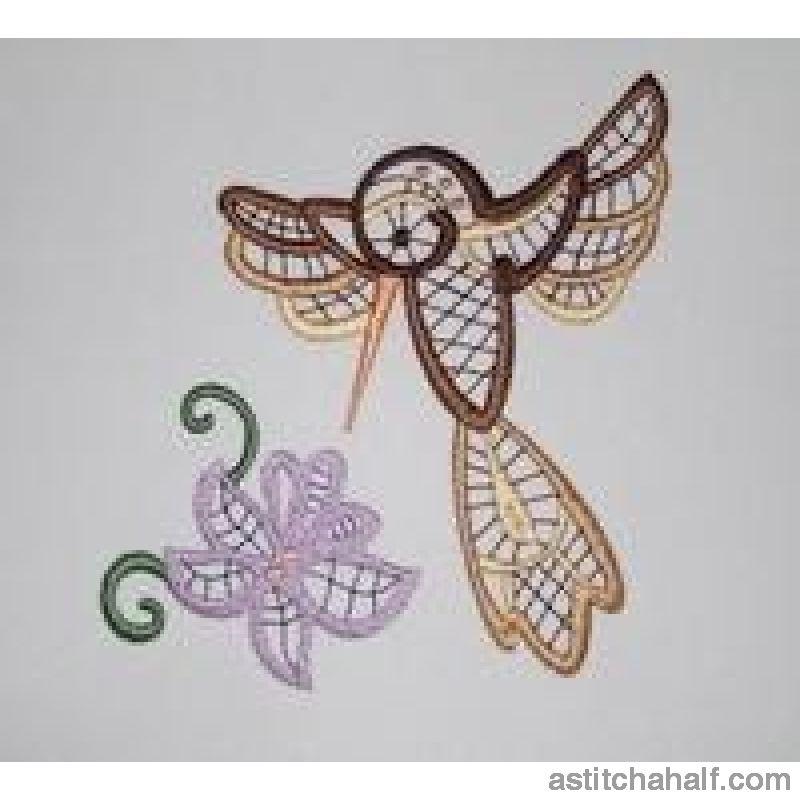 Hummingbird in Harmony - aStitch aHalf