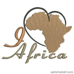 I Love Africa - aStitch aHalf