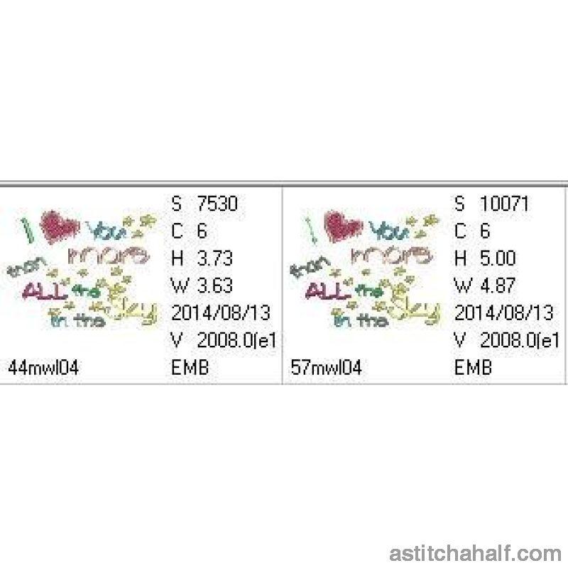 I love you more than all the stars in the Sky - aStitch aHalf
