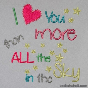 I love you more than all the stars in the Sky - aStitch aHalf