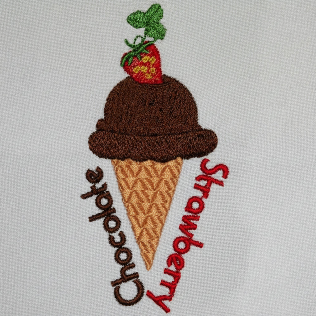 Ice Cream Chocolate and Strawberry