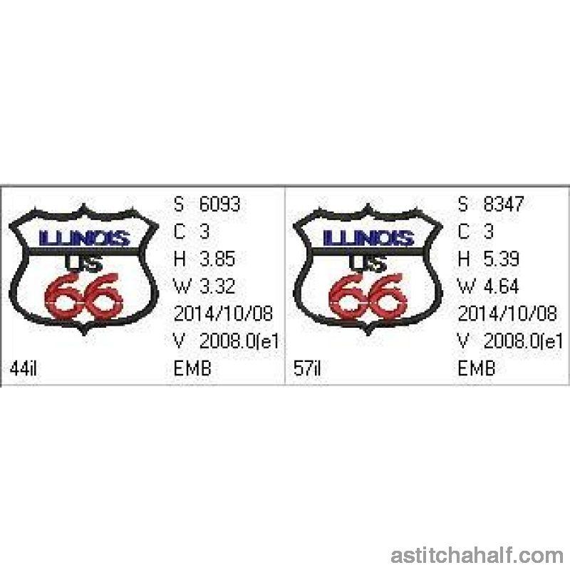Illinois Route 66 - aStitch aHalf