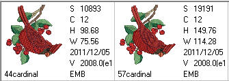 Cardinal Bird - a-stitch-a-half