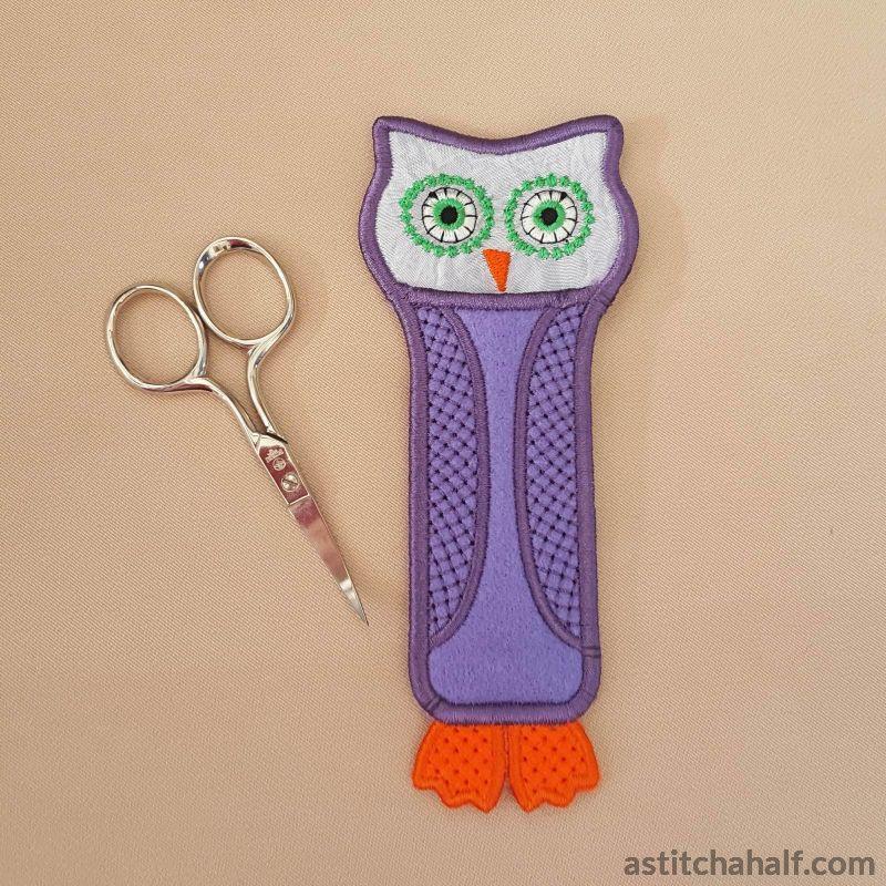 ITH Owl Scissor Pocket - a-stitch-a-half