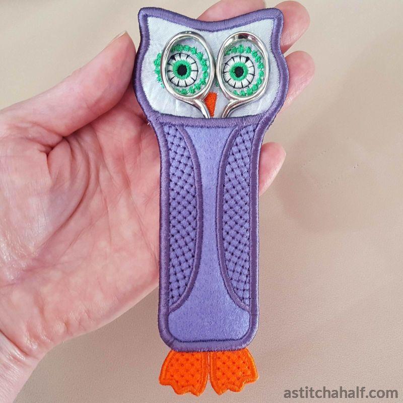 ITH Owl Scissor Pocket - a-stitch-a-half