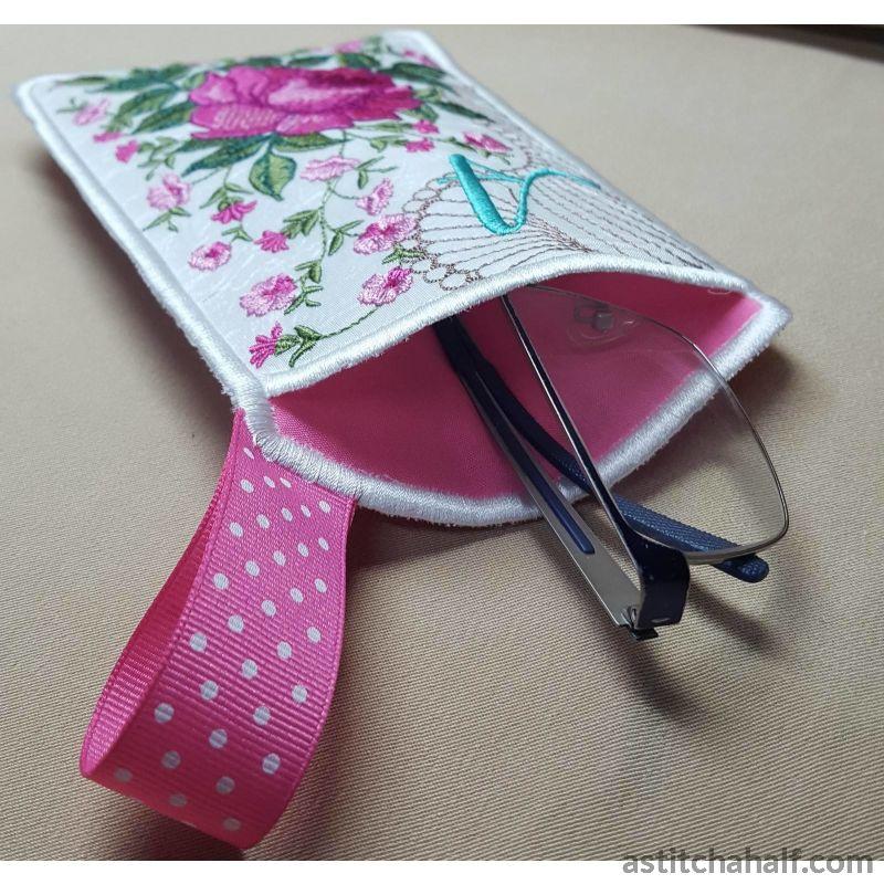 ITH Swanky Personalized Eyeglass Case A to Z - aStitch aHalf