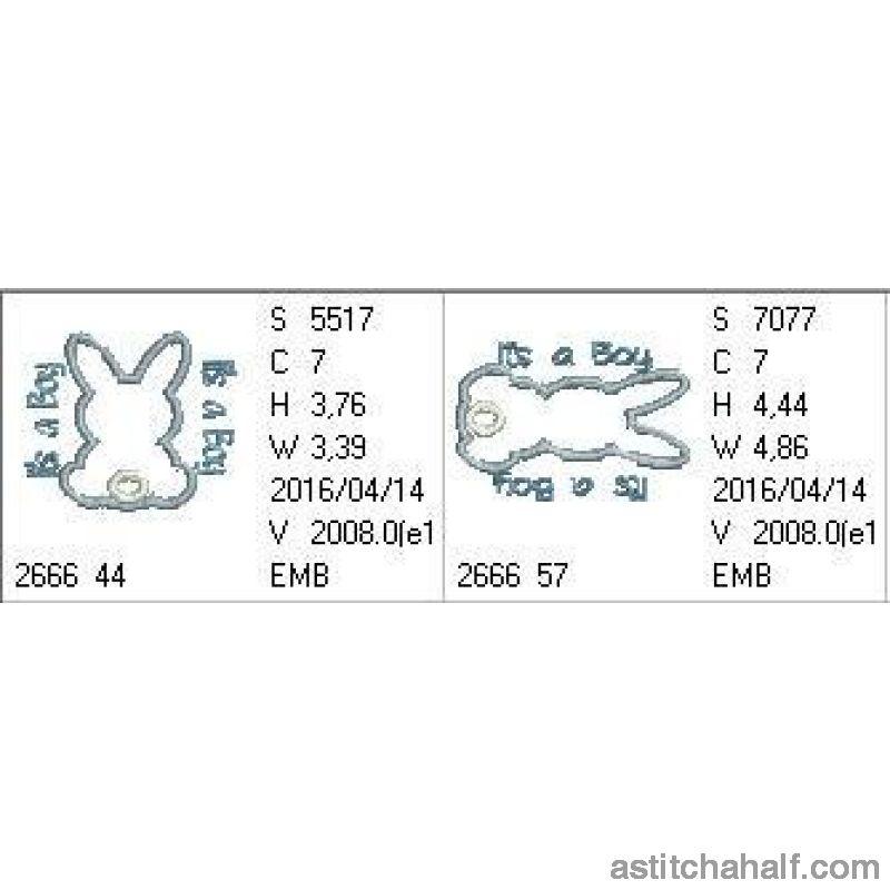 Its a Boy Bunny - aStitch aHalf