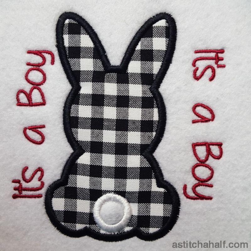 Its a Boy Bunny - aStitch aHalf