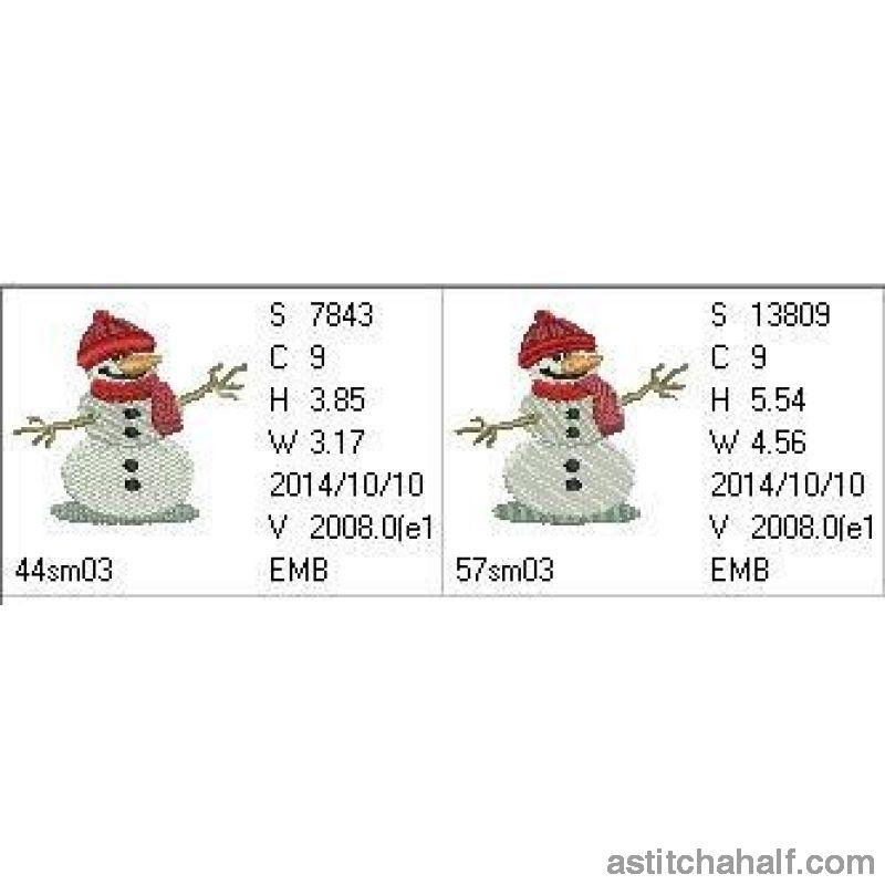 Jack Snowman - aStitch aHalf
