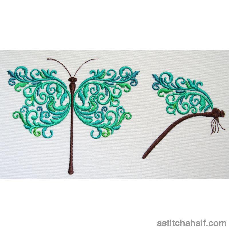 Jade Dragonfly - aStitch aHalf