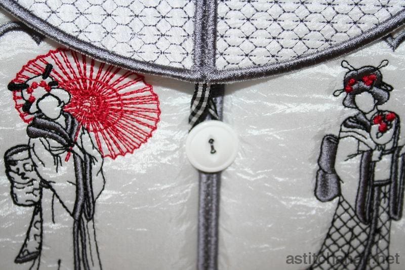 Japanese Girl Tote Bag - a-stitch-a-half