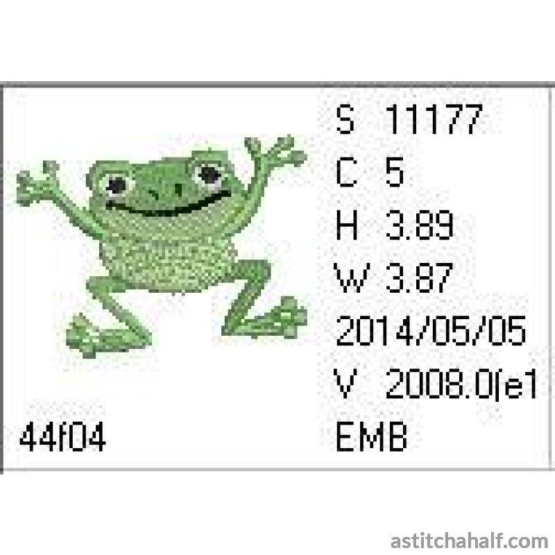Jolly Jumper Frog - aStitch aHalf