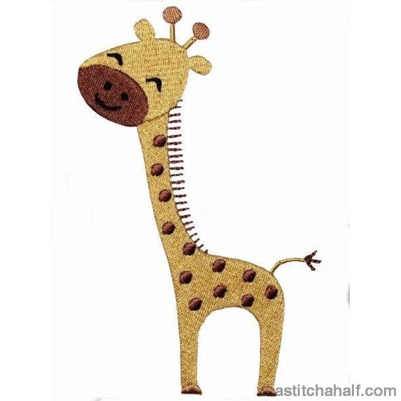 Jolly Jungle Giraffe and Bib - aStitch aHalf
