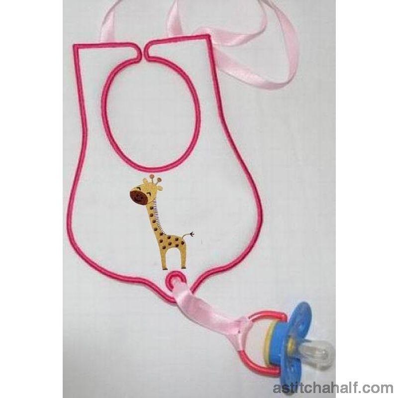 Jolly Jungle Giraffe and Bib - aStitch aHalf