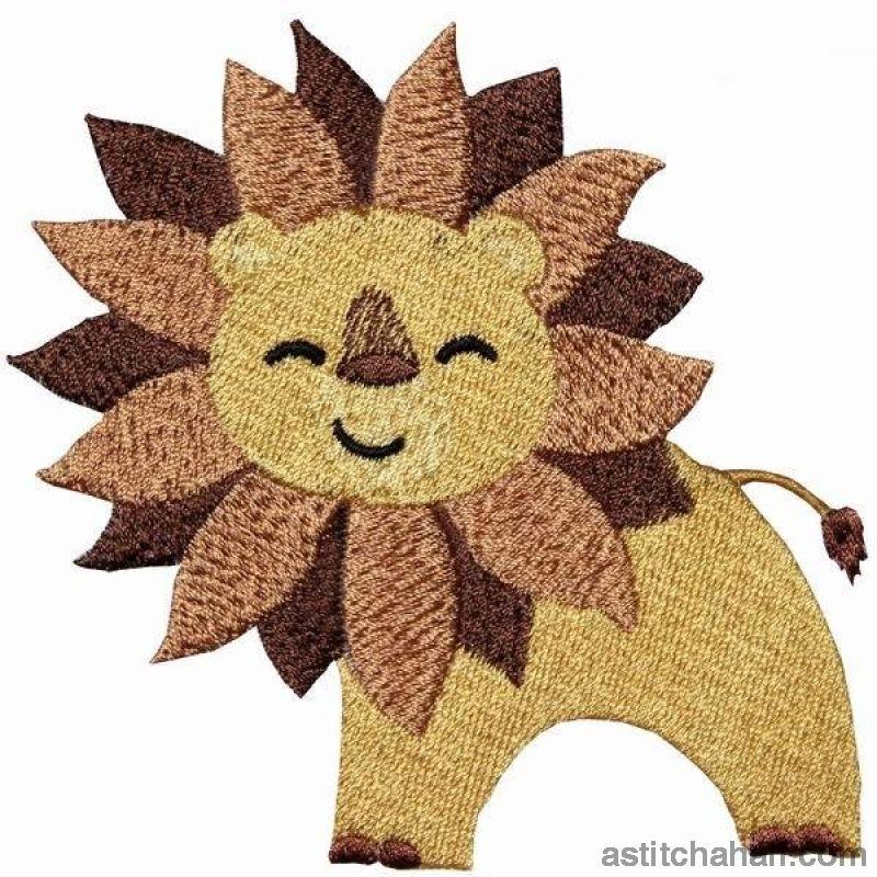 Jolly Jungle Lion and Bib - aStitch aHalf