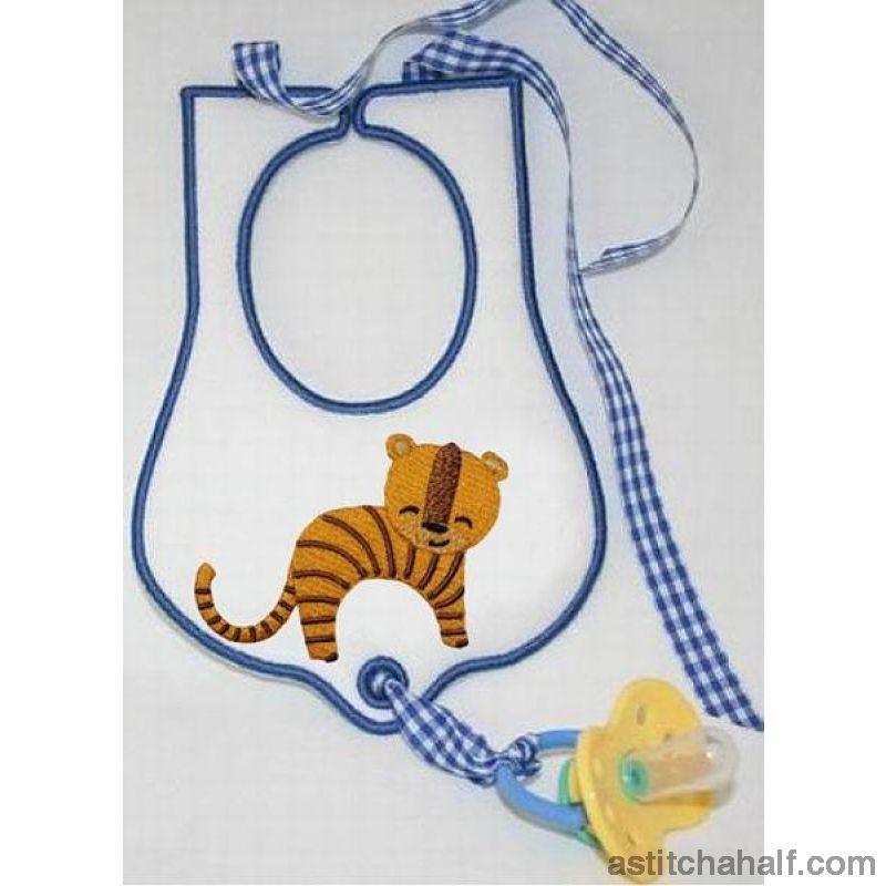 Jolly Jungle Tiger and Bib - aStitch aHalf