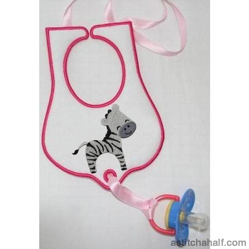 Jolly Jungle Zebra and Bib - aStitch aHalf