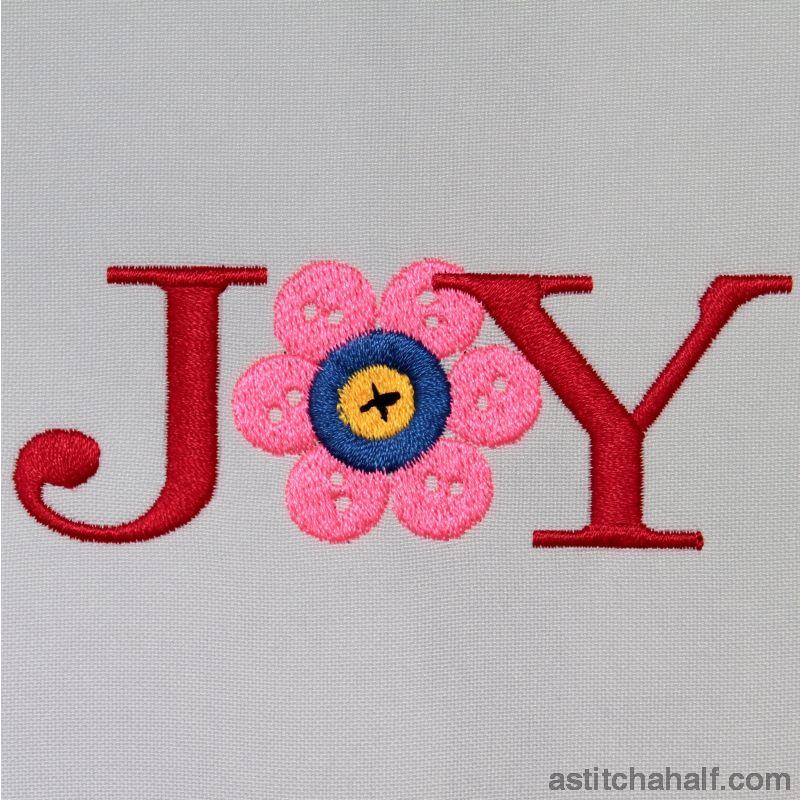 Joy button - aStitch aHalf