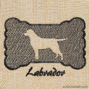 Labrador Dog Silhouette - aStitch aHalf