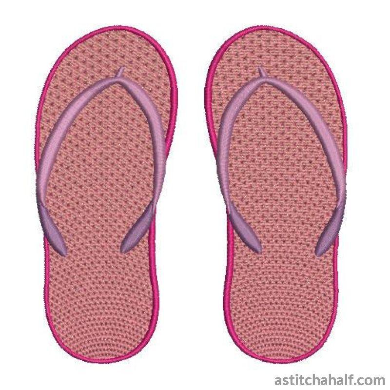 Lacy Flip Flops - aStitch aHalf