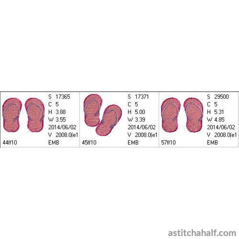 Lacy Flip Flops - aStitch aHalf